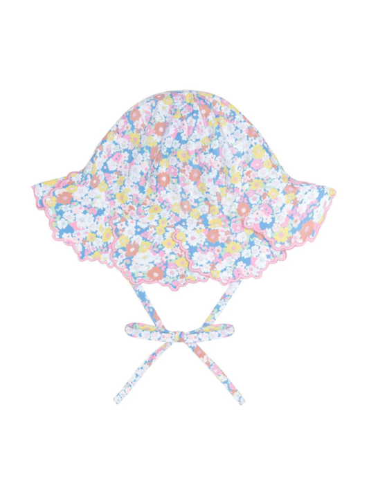 MINNOW - BBY - BABY JASMINE BLOSSOM SCALLOPED SUN HAT - JASMINE BLOSSOM
