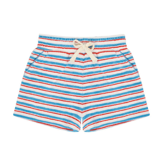 MINNOW - BB - BOYS STRIPE FRENCH TERRY SHORT - MULTI STRIPE