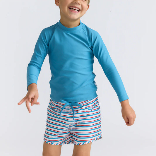 MINNOW - BB - BOYS CABANA STRIPE BOARDIE - RED/WHITE STRIPE