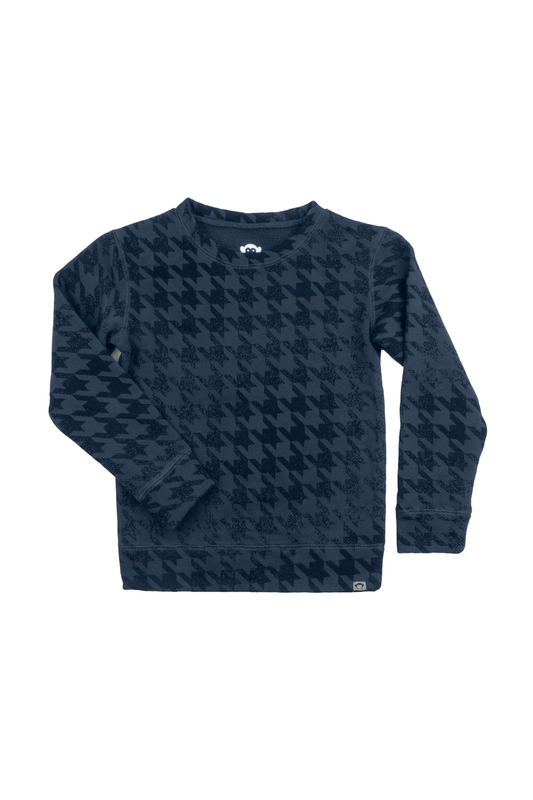 Appaman - TB - Revel Crewneck - Blue Houndstooth