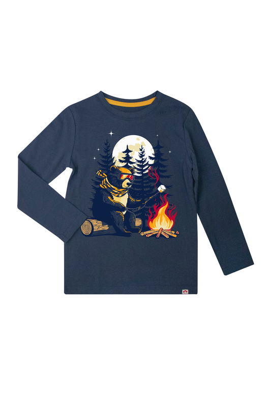 Appaman - TB - Graphic Long Sleeve Tee - Denim Blue