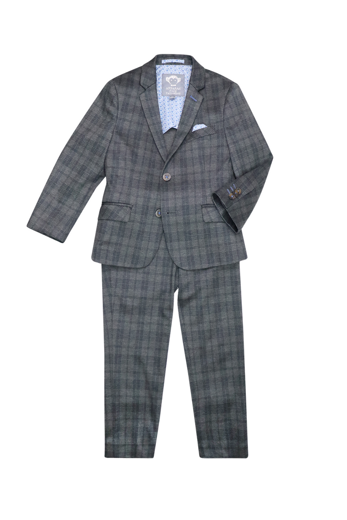 2 Piece Stretchy Mod Suit - Gentleman's Plaid