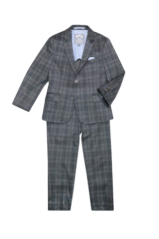 2 Piece Stretchy Mod Suit - Gentleman's Plaid