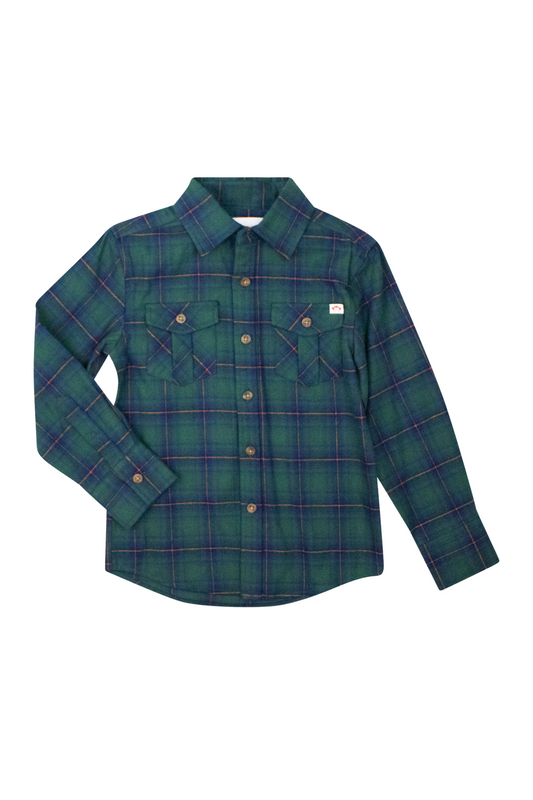 Appaman - Blue/Green Plaid Flannel Shirt