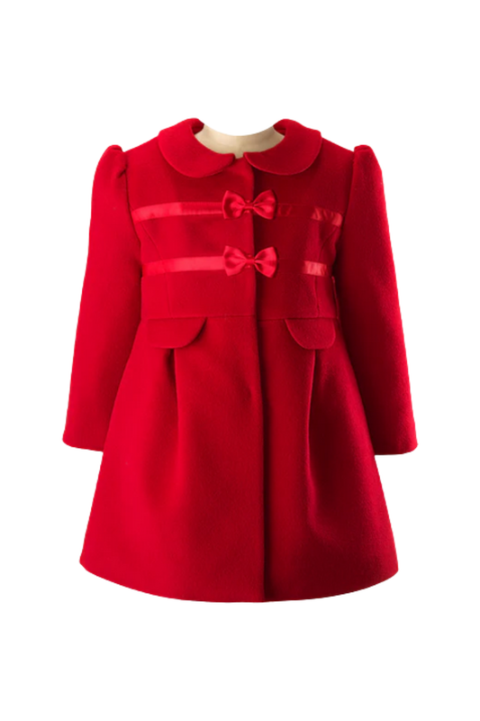 Rachel Riley - TG - Bow Trim Coat - Red
