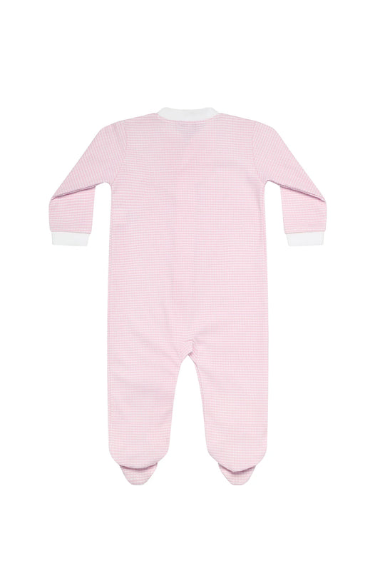 NELLAPIMA - BBY - PINK GINGHAM ZIPPER FOOTIE - PINK