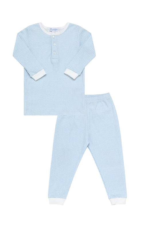 NELLAPIMA - TB - BLUE GINGHAM PAJAMAS - BLUE