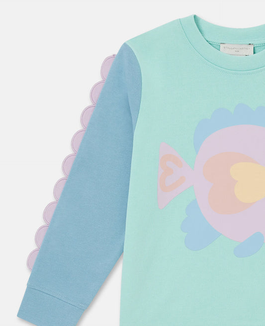 STELLA MCCARTNEY KIDS - TG - GIRL FISH GRAPHIC TRACKSUIT  - MINT
