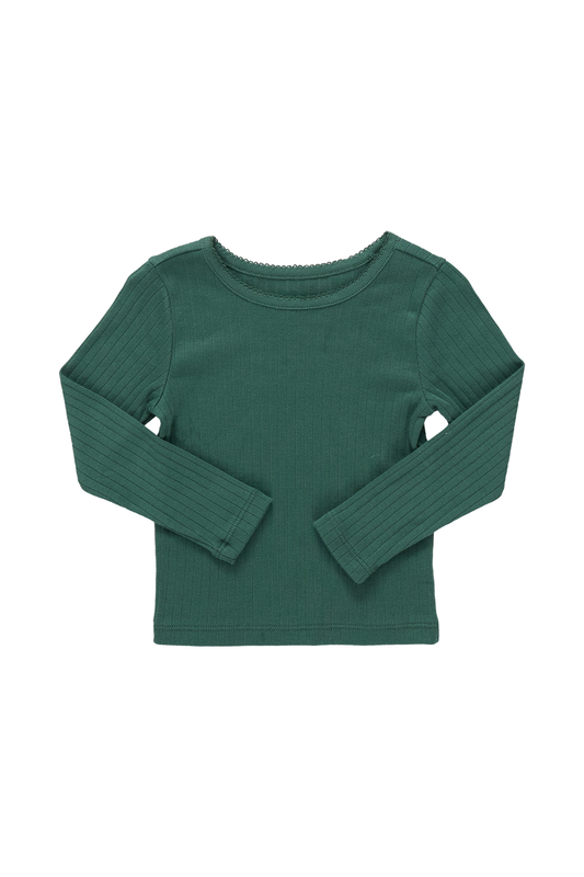 Pink Chicken - TG - Seesaw Long Sleeve Rib T-shirt- Green