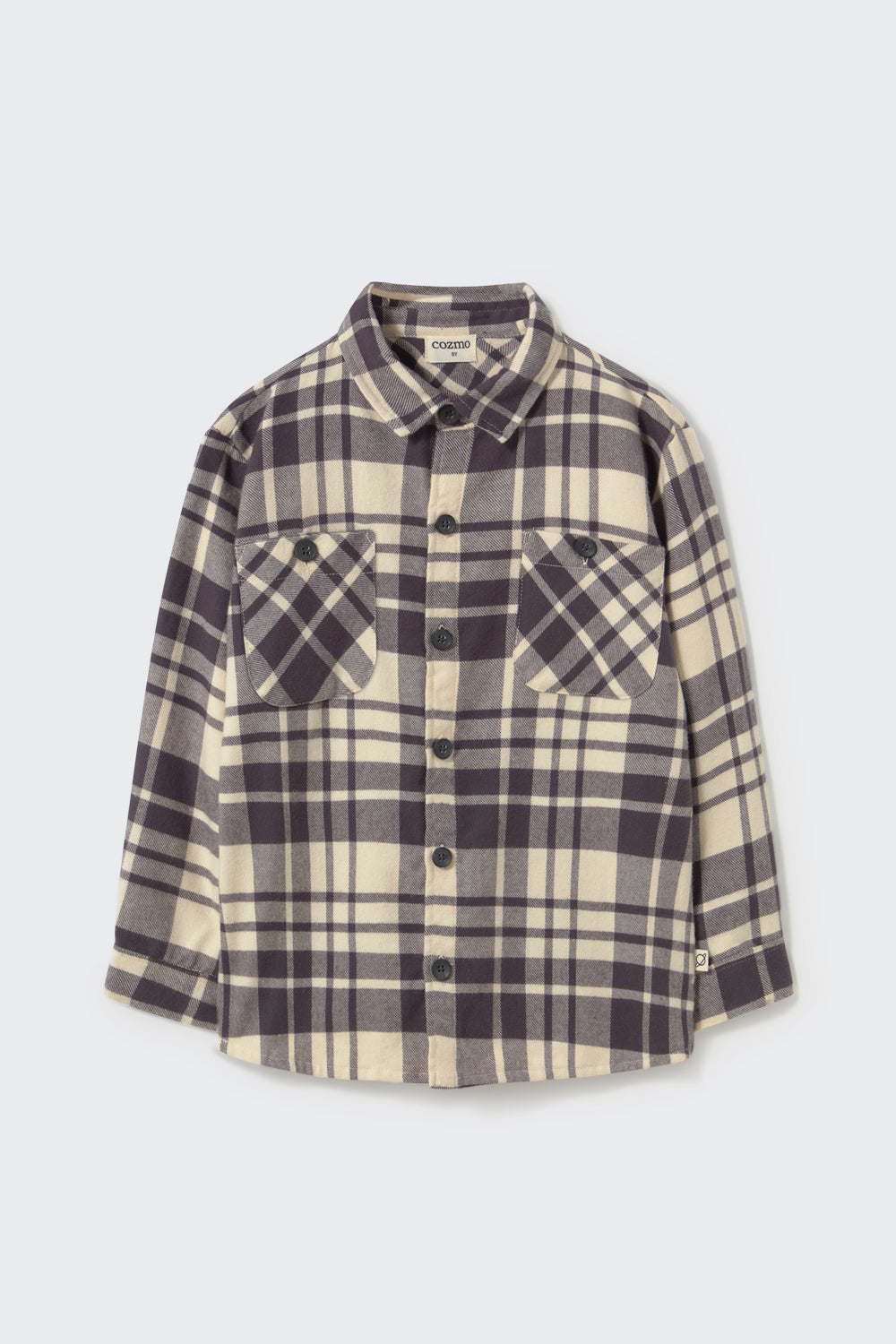 COZMO - TB - SOFT TARTAN FLANNEL SHIRT - NAVY