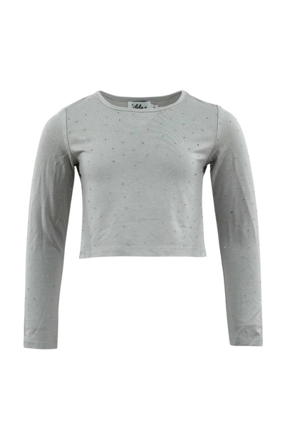Lola and the Boys - Grey Sparkle Long Sleeve