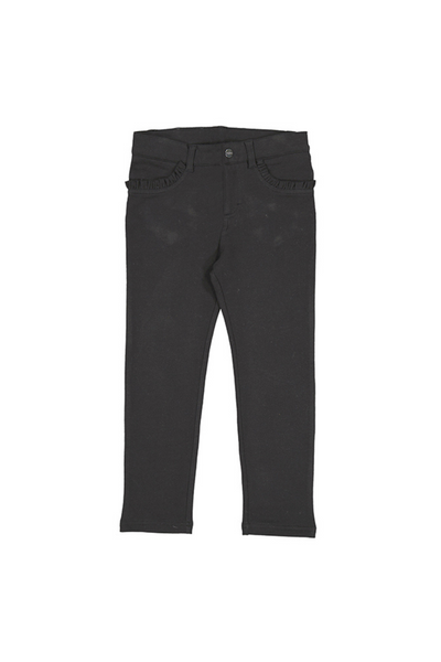 Black Basic Fleece Pants (2-6X)