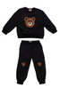 Petite Hailey - Bear Black Sweatshirt Set (2-6X)