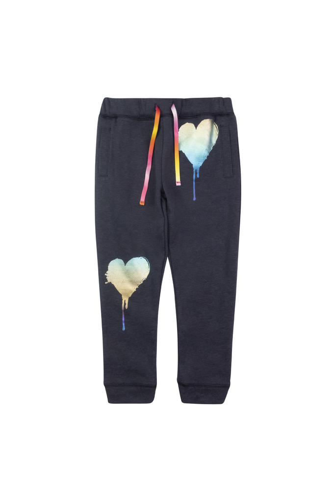 Gray Dripping Rainbow Sweatpants (2-6X)
