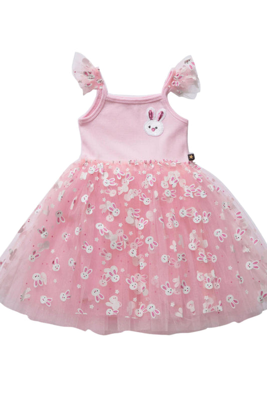 PETITE HAILEY - BG - MAY BUNNIES FRILL TUTU DRESS - PINK