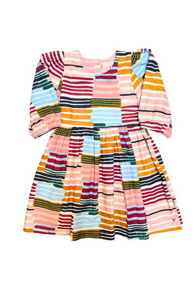 Pink Chicken - Paint Stripe Brooke Dress (7-16)