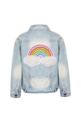 Rainbow Pearl Denim Jacket