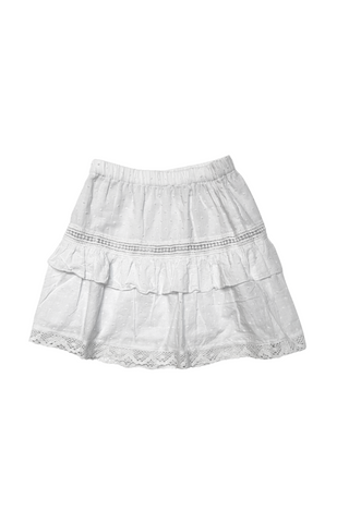 White Swiss Dot Salina Skirt