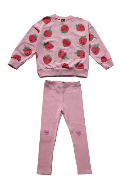 Petite Hailey - Strawberries Sweatshirt Set (7-16)