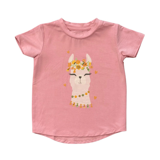 BABYSPROUTS - BG - GIRL'S SHORT SLEEVE TEE - LLAMAS