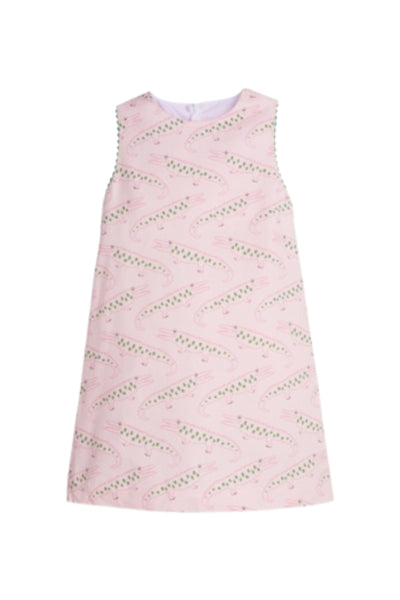 Little English - Pink Alligator Alley Classic Shift Dress