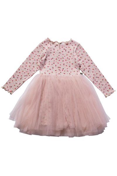 Petite Hailey - Pink Vintage Flower Tutu Dress (2-6X)