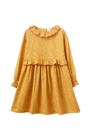 Provence Meadow Ruffle Collar Dress