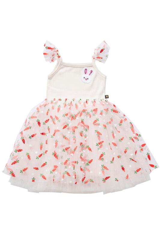 PETITE HAILEY - TG - CARROT MAY FRILL TUTU DRESS - WHITE