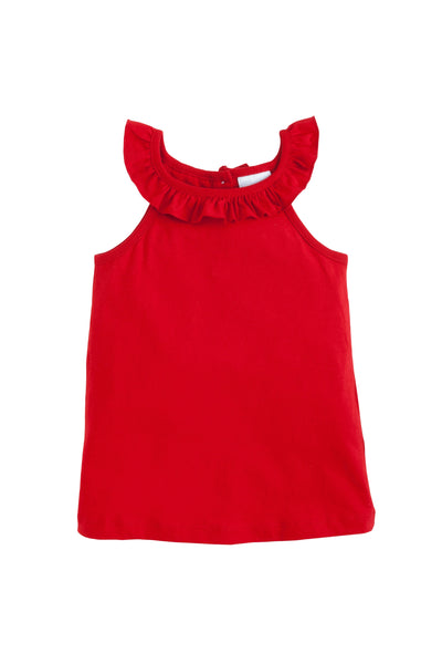 Little English - Ruffled Tank Red