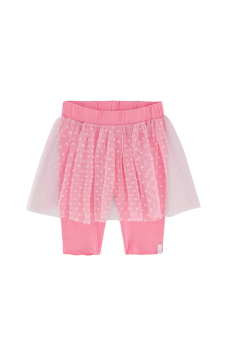 Pink Polka Dots Mesh Biker Shorts