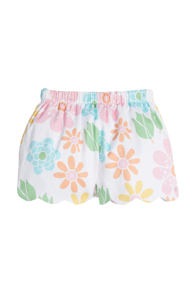 Little English - Retro Floral Scallop Short