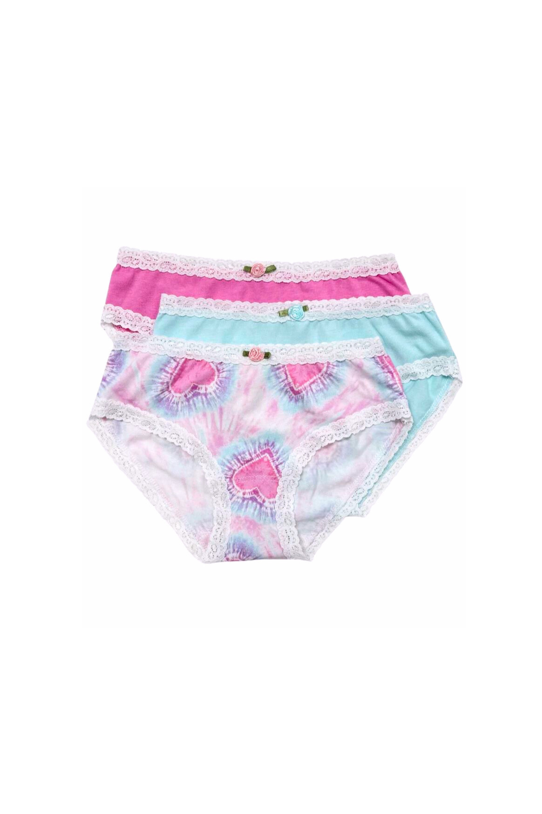 Esme - Hearts Panty Set (3 Pack) 7-16 Girls Underwear – Dottie