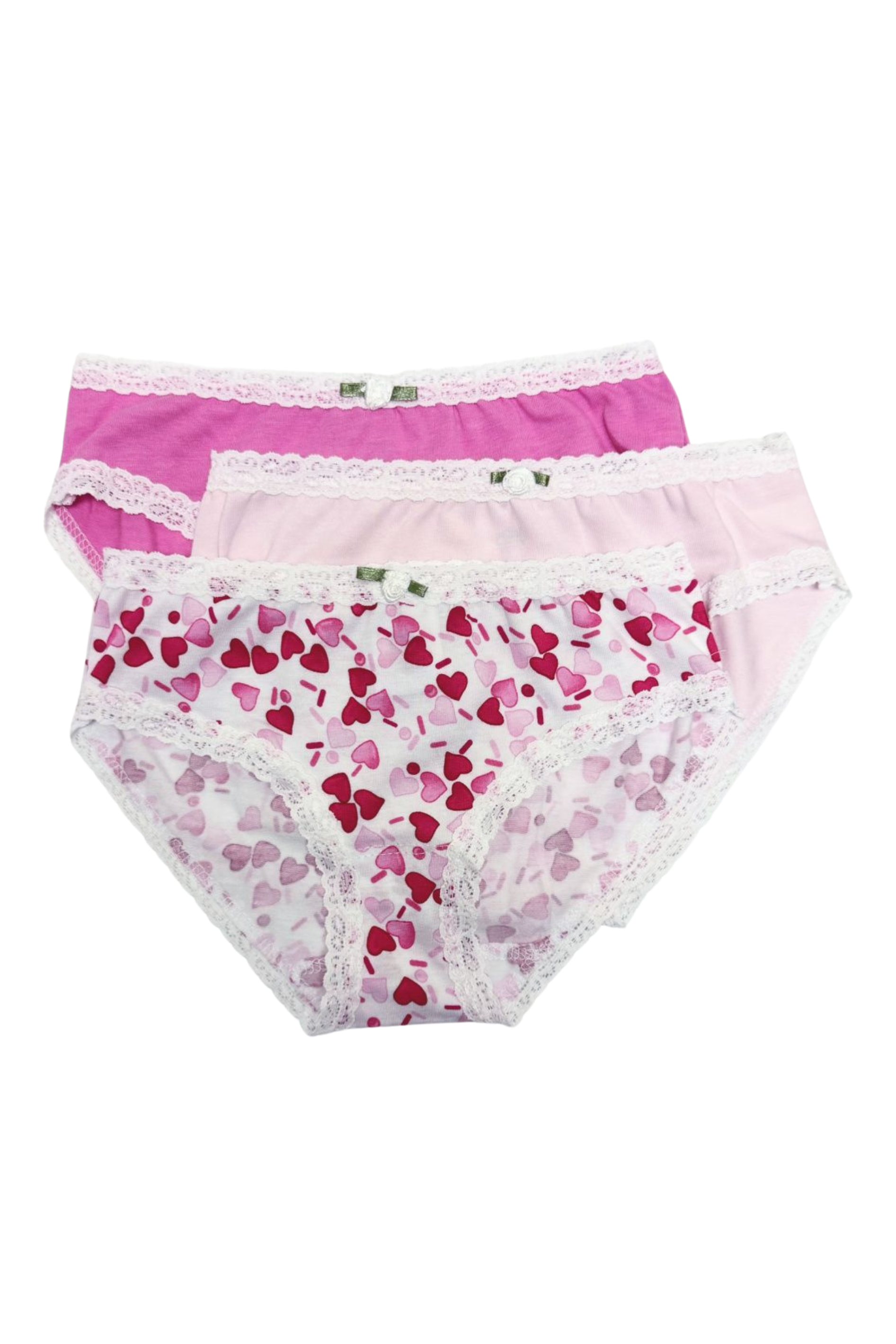 Esme - Heart Sprinkles 3 Panty Pack 7-16 Girls Underwear Big Girls