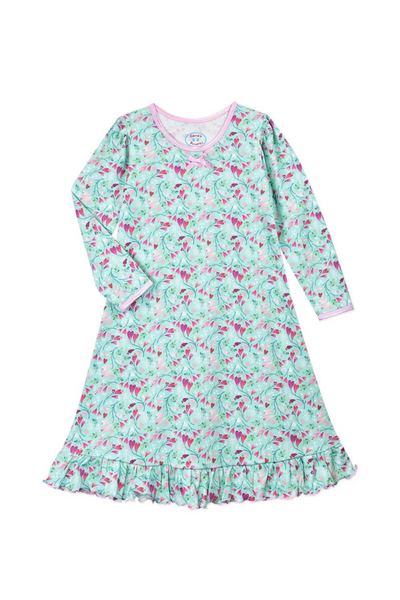 Heart Floral Nightgown (7-16)