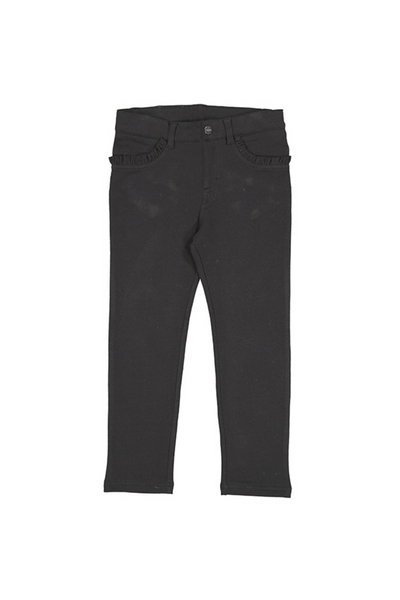 Black Basic Fleece Pants (7-16)