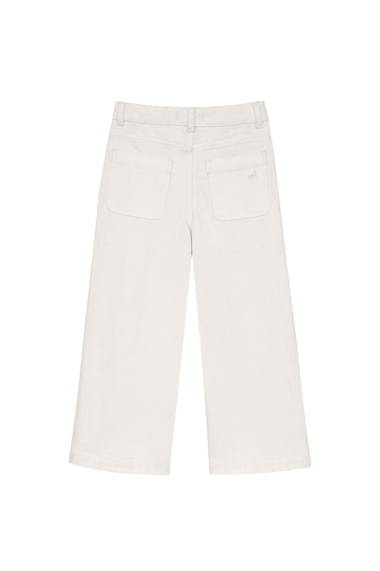 Lily Wide Leg Jeans - White Tide