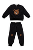 Petite Hailey - Bear Black Sweatshirt Set (7-16)