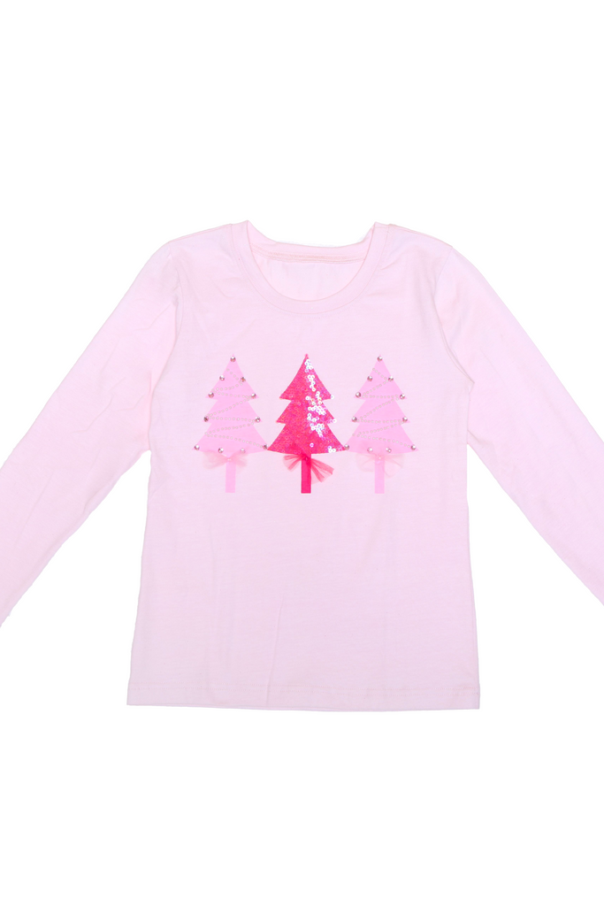 Pink Glitz Tree Long Sleeve T-Shirt (7-16)
