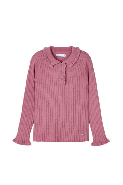 Orchid Ribbed Knit Blouse (7-16)