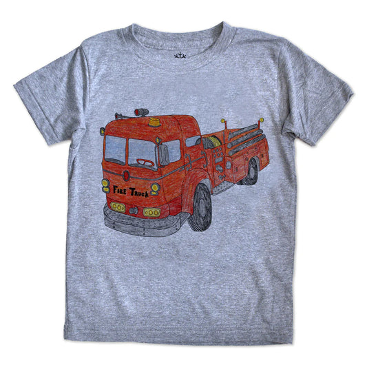 ORANGEHEAT - TB - FIRE TRUCK TEE - GREY