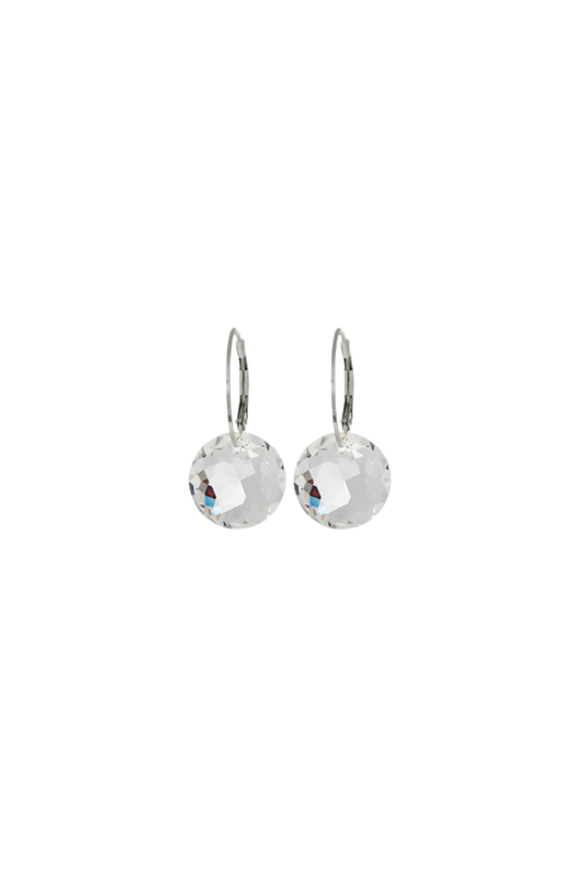 Short & Suite -ACC-Gum Drop Earrings-Silver/Crystal