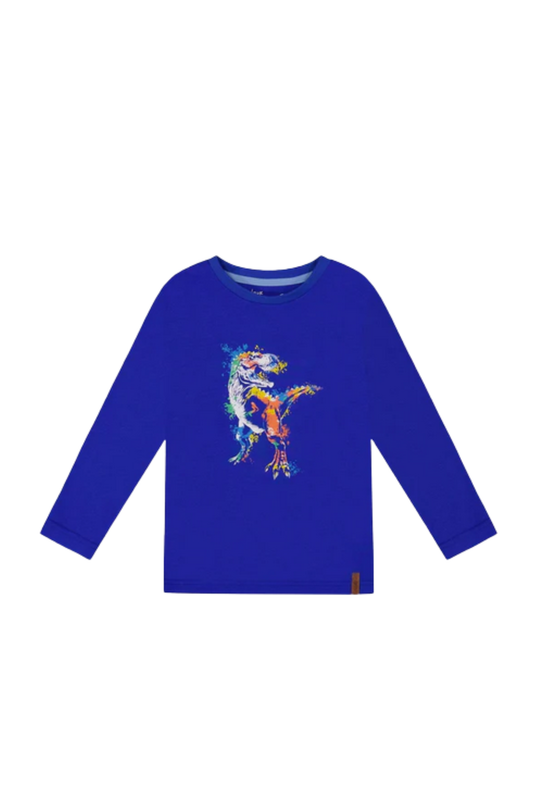 Deux Par Deux -TB- Long Slv Jersey Tee- Blue