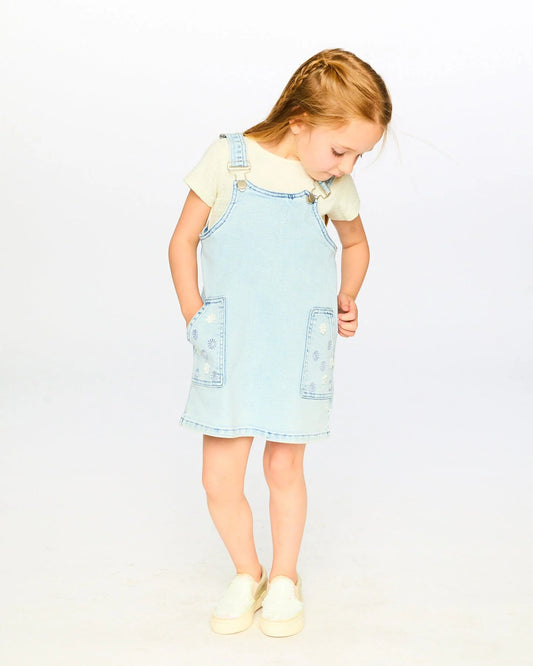 DEUX PAR DEUX - BG - DENIM OVERALL DRESS - LIGHT BLUE DENIM