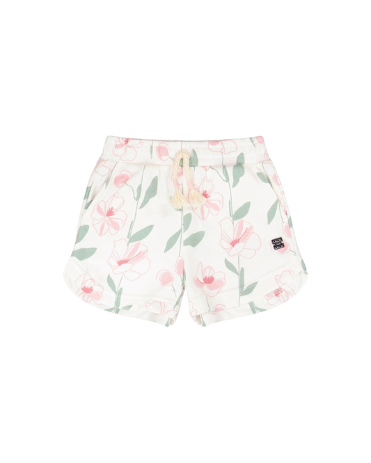 DEUX PAR DEUX - TG - PRINTED FRENCH TERRY SHORTS - PRINTED VERTICAL FLORAL