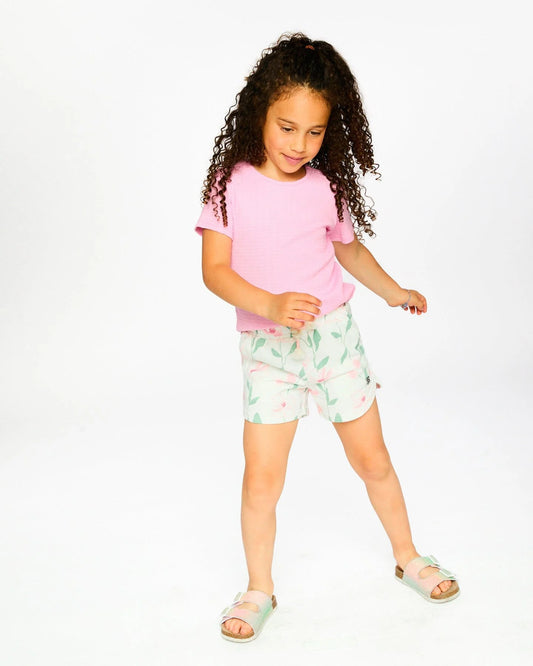 DEUX PAR DEUX - TG - PRINTED FRENCH TERRY SHORTS - PRINTED VERTICAL FLORAL