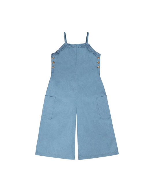 DEUX PAR DEUX - TG - CHAMBRAY JUMPSUIT - LIGHT CHAMBRAY
