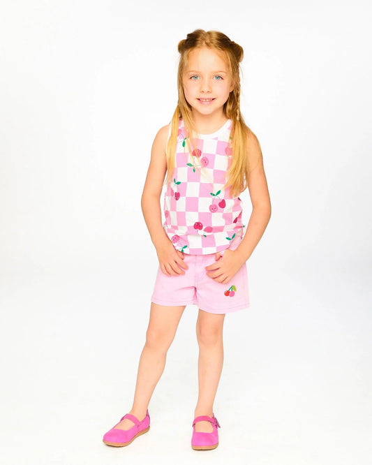 DEUX PAR DEUX - BG - JERSEY TANK TOP - PINK CHERRY