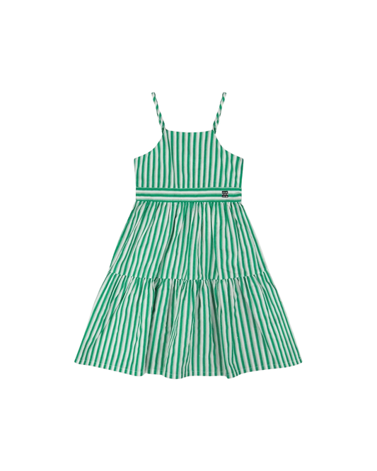 DEUX PAR DEUX - BG - STRIPED SUNDRESS - GREEN STRIPES