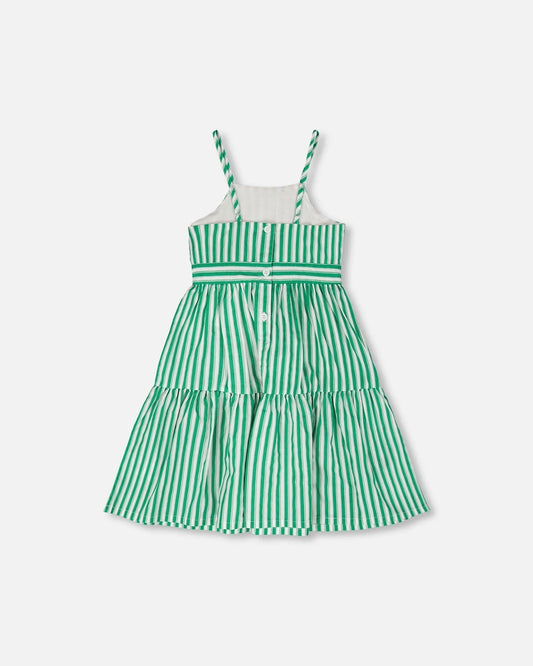DEUX PAR DEUX - BG - STRIPED SUNDRESS - GREEN STRIPES