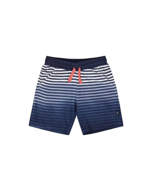 DEUX PAR DEUX - TB - COTTON SHORTS - PRINTED BLUE STRIPE